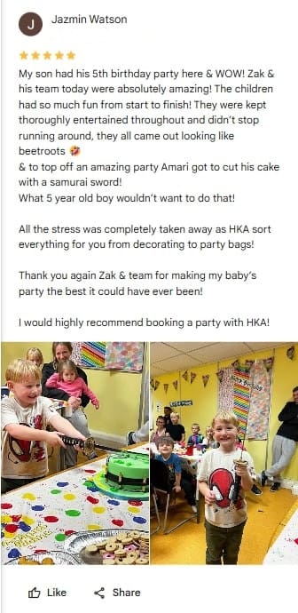 Kids Birthday Parties Near Me in Hastings | Hastings Kombat Academy